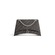 Women's L Crush Chain Bag - Charcoal Black