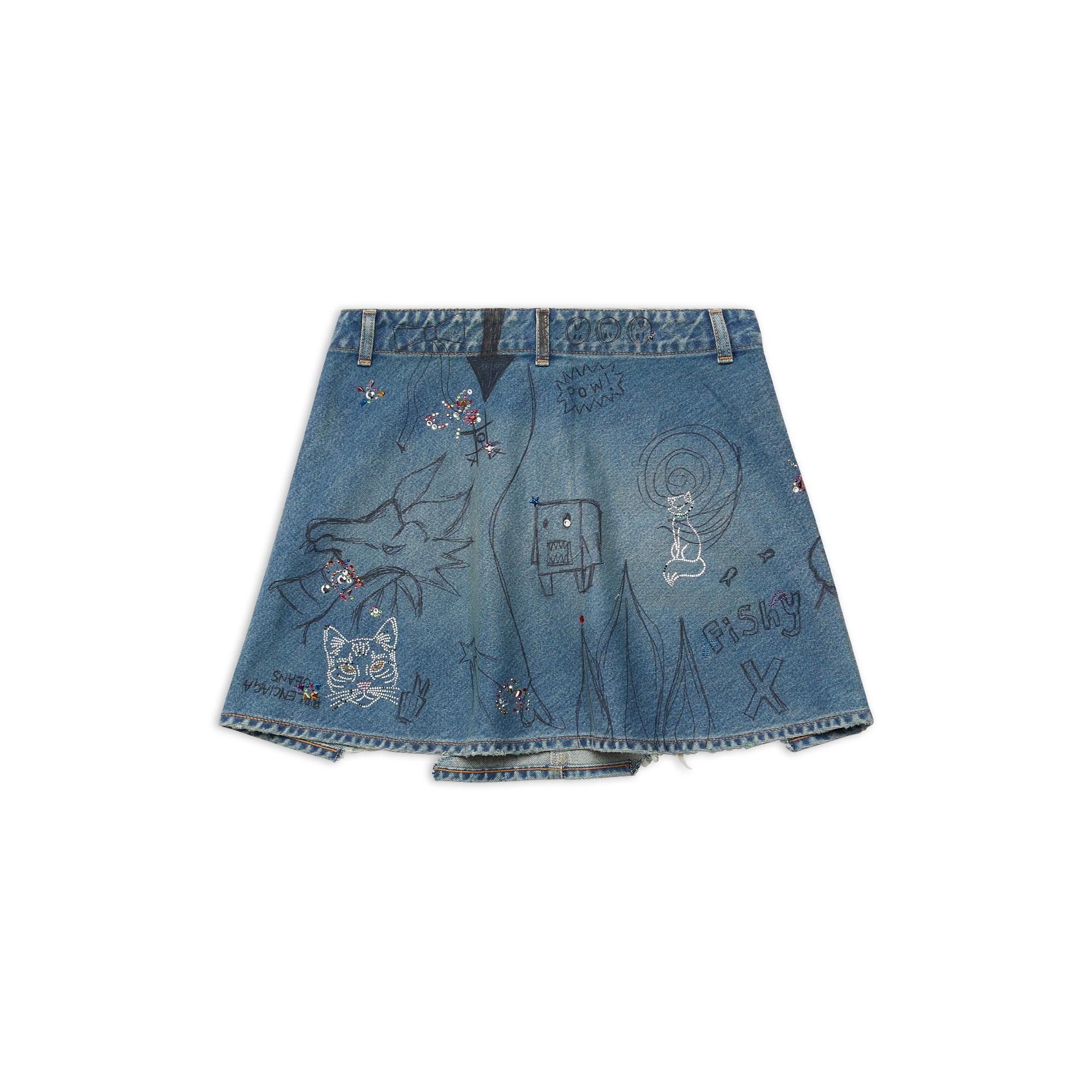 Women's Trapeze Skirt - True Blue