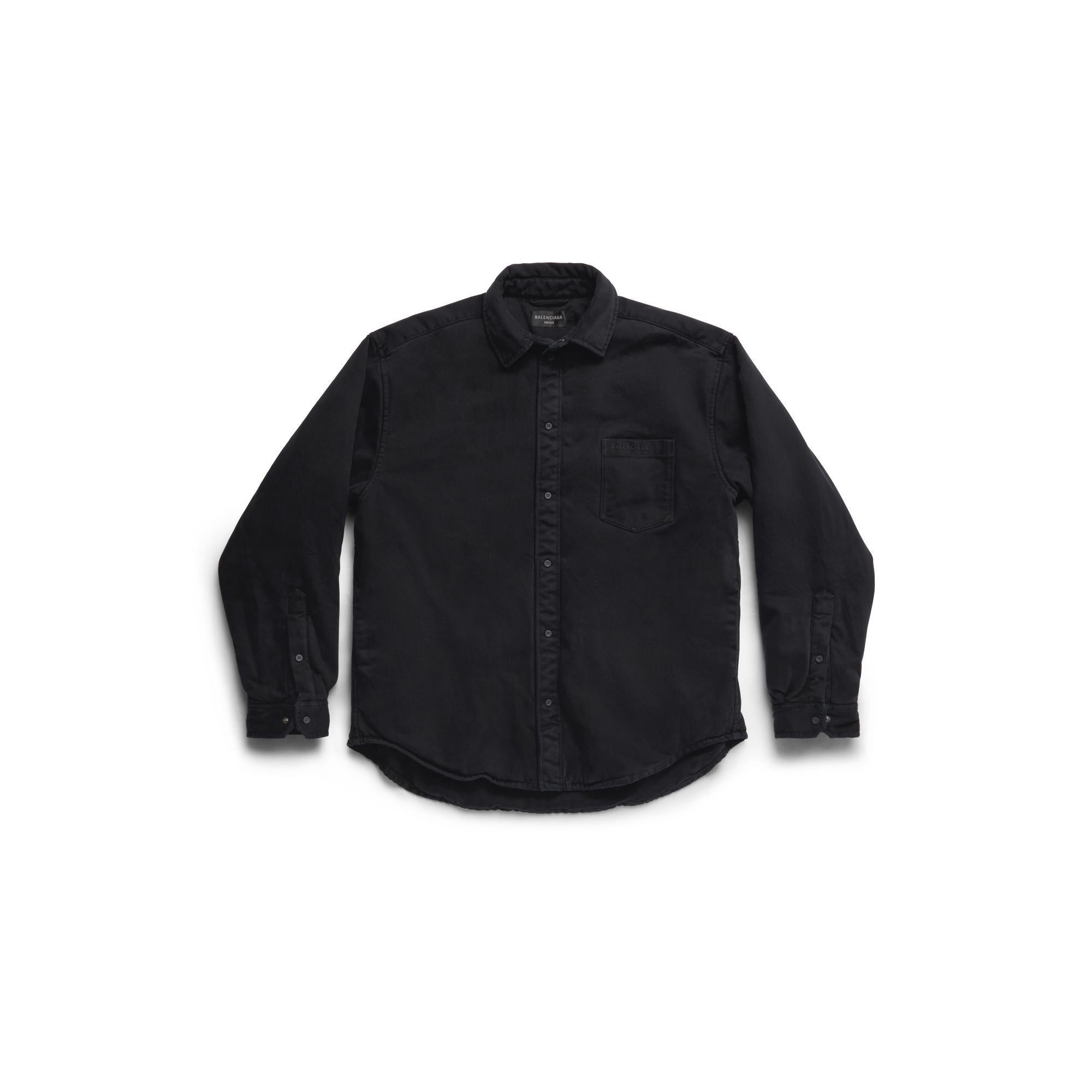 Men's Padded Shirt - Peach Pitch Black