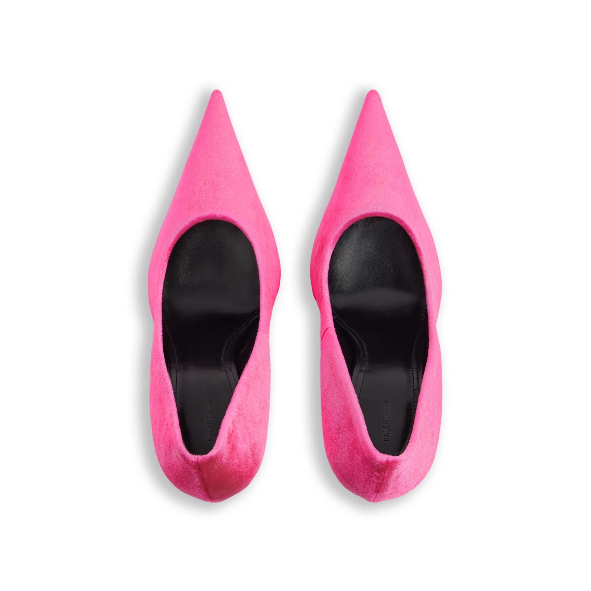 Women's Knife Pump H110 Velvet - Bright Pink