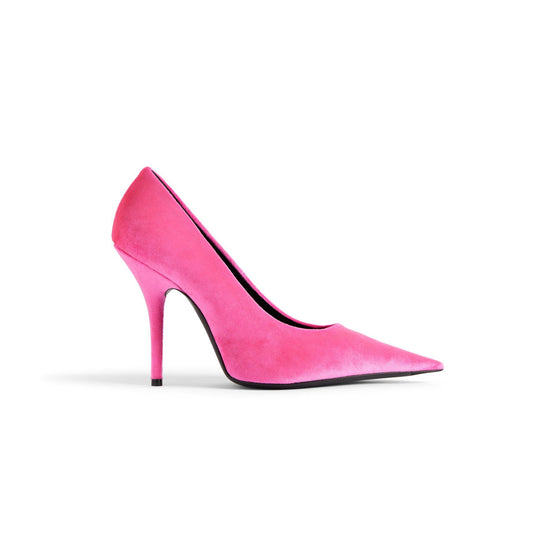 Women's Knife Pump H110 Velvet - Bright Pink