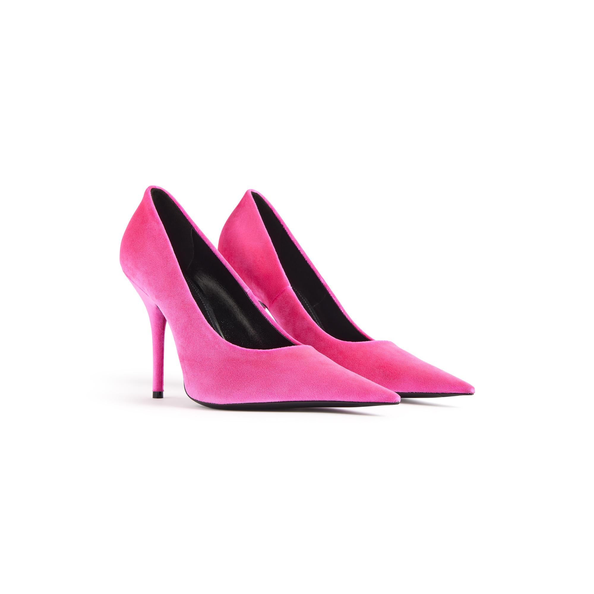 Women's Knife Pump H110 Velvet - Bright Pink