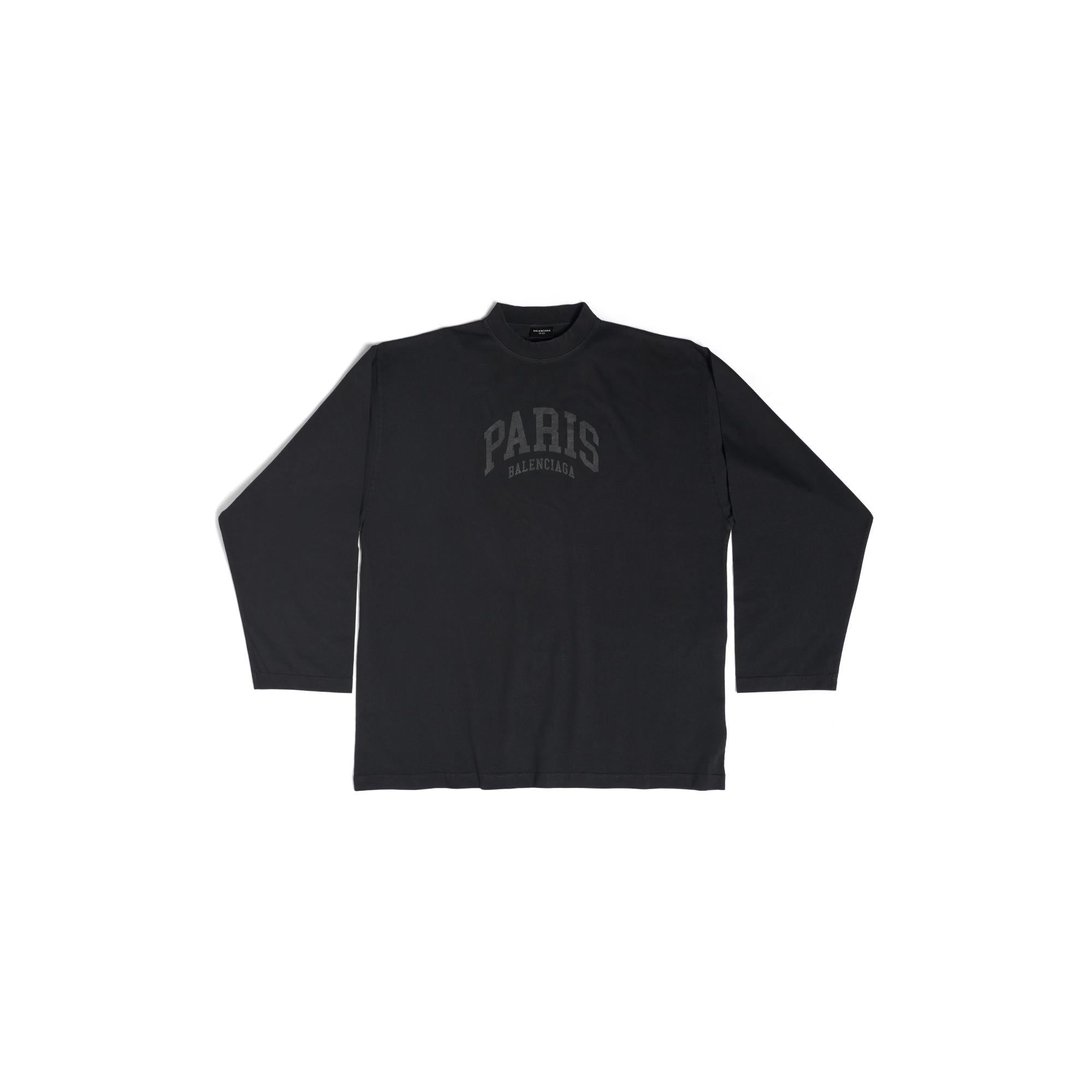 Men's Oversized L/S T-Shirt - Black/Black