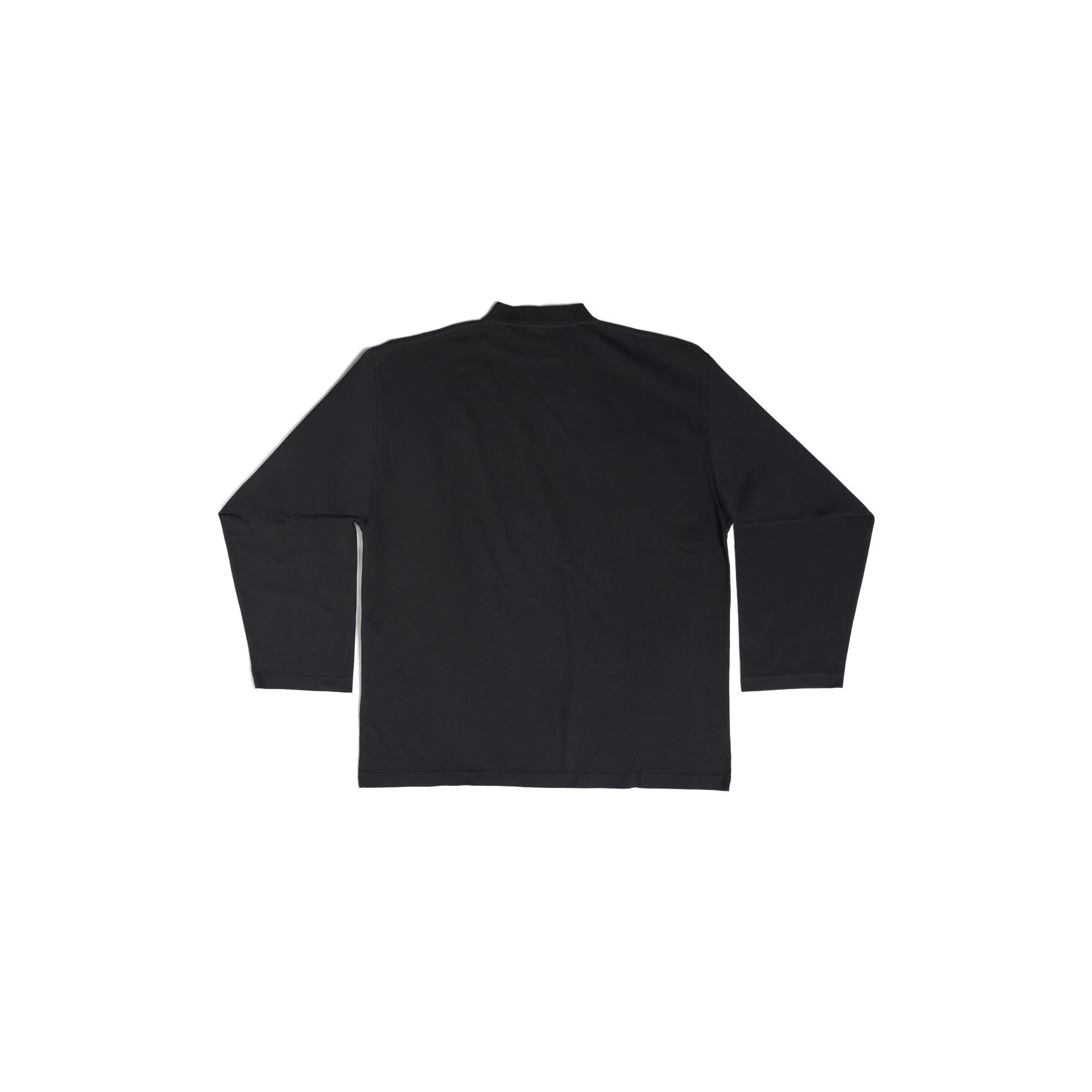 Men's Oversized L/S T-Shirt - Black/Black