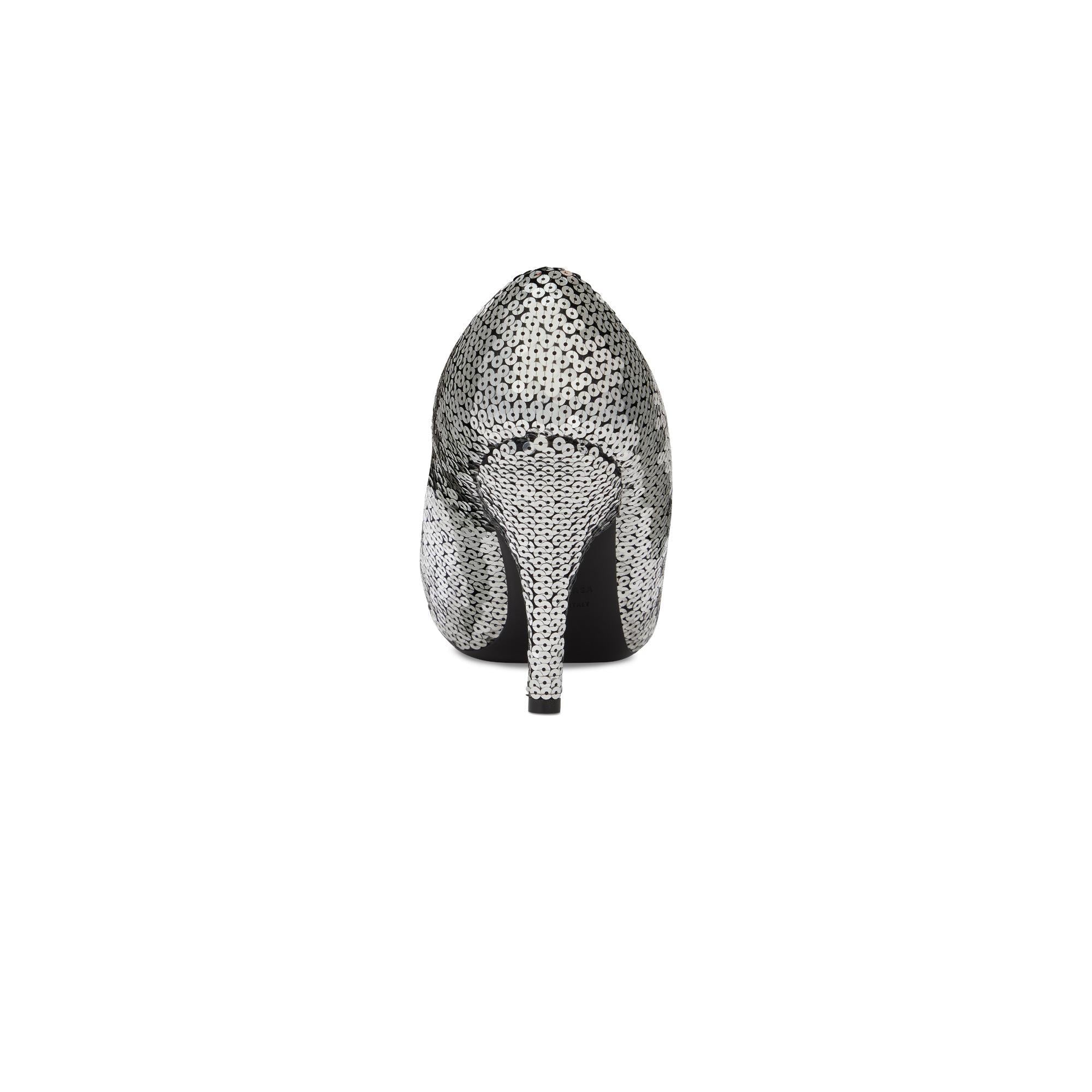 Women's Xl Pump 110 Destr Sequin Emb - Silver