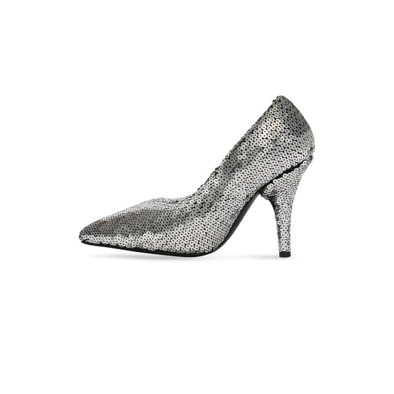 Women's Xl Pump 110 Destr Sequin Emb - Silver