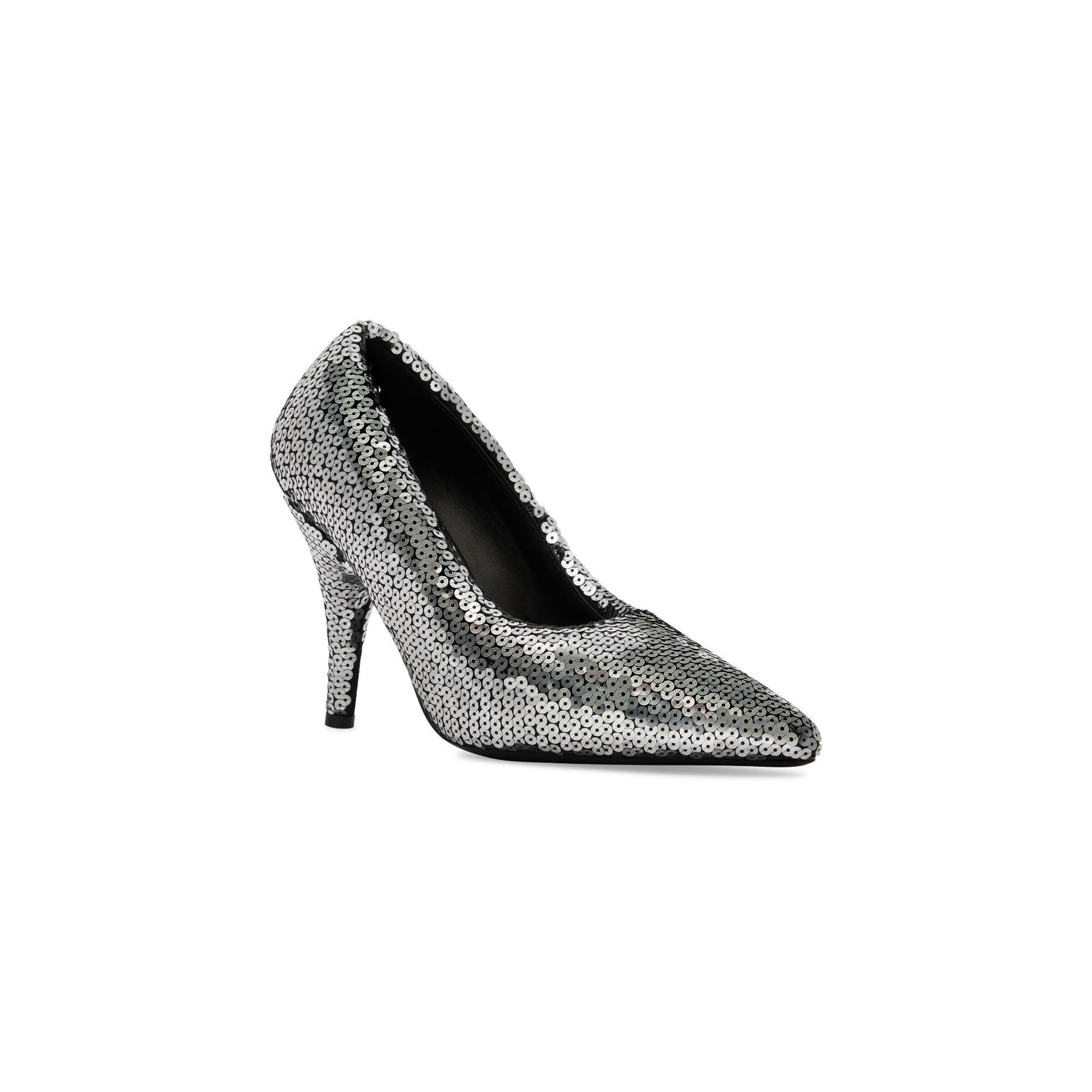 Women's Xl Pump 110 Destr Sequin Emb - Silver