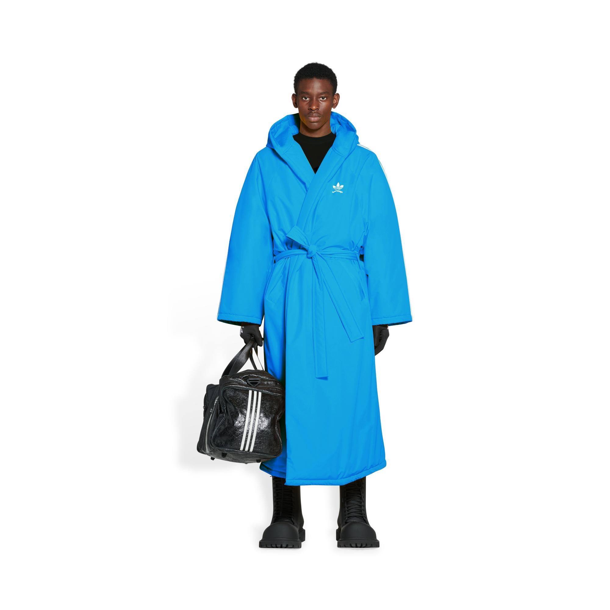 Men's Adidas Padded Bathrobe - A-Blue