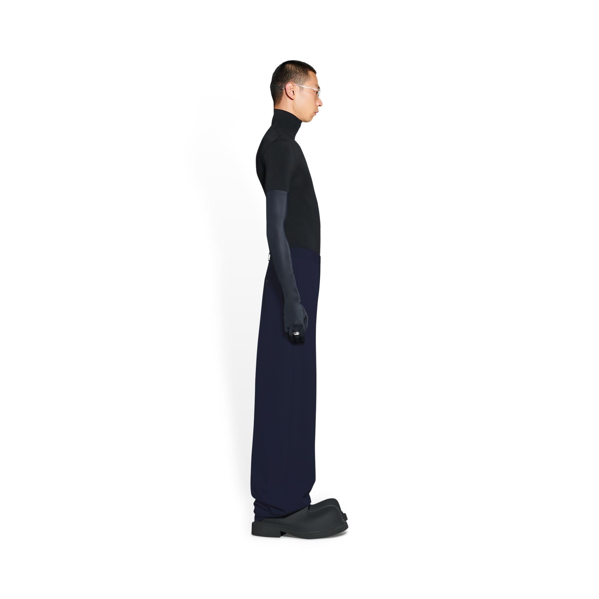 Men's Large Fit Tailored Pants - Dark Navy