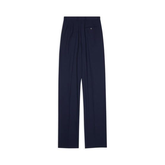 Men's Large Fit Tailored Pants - Dark Navy