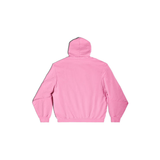 Men's Destroyed Hoodie - Pink/Pink