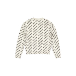 Women's All-Over Crewneck - Chalky White/Black