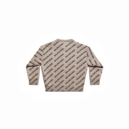 Kids All Over Crewneck - Dark Beige/Black