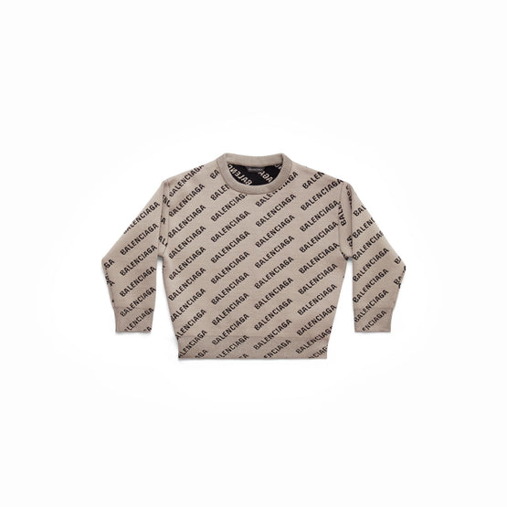 Kids All Over Crewneck - Dark Beige/Black