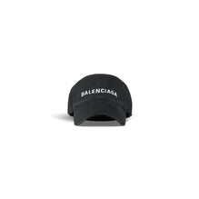 Women's Hat Logo Front Cap - Black/White