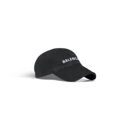 Women's Hat Logo Front Cap - Black/White