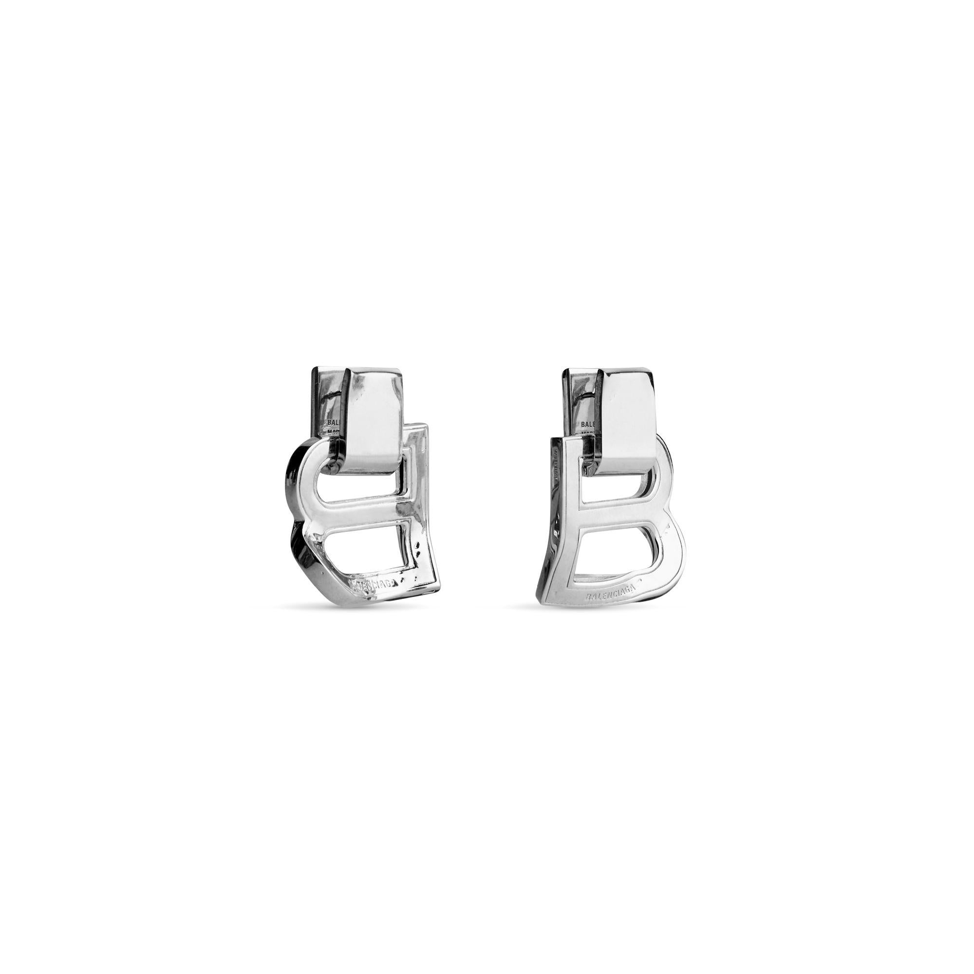 Women's Hourglass Crash M Earrings P - Silver