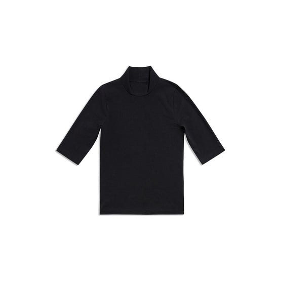 Men's Fitted L/S Turtleneck - Black/White