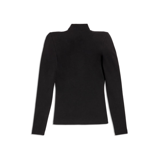 Men's Round Shoulder L/S Turtleneck - Black