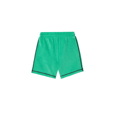 Cotton Blend Towelling Shorts - Bright Jade