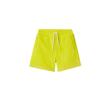 Cotton Blend Towelling Shorts - Vivid Lime