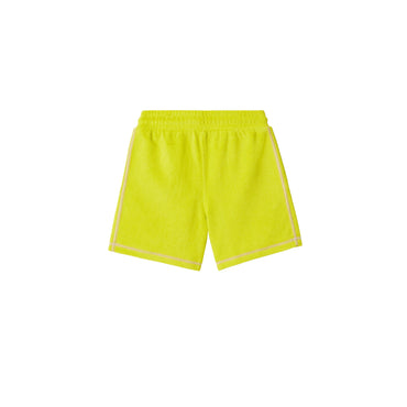 Cotton Blend Towelling Shorts - Vivid Lime