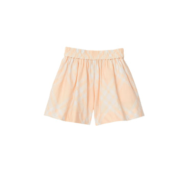 Check Cotton Shorts - Pastel Peach Ip Chk