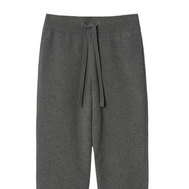 Petite Cashmere Blend Jogging Pants - Storm Grey Melange