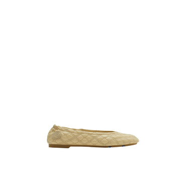 Leather Sadler Ballerinas - Clay
