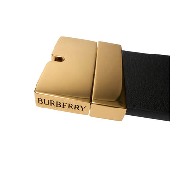 Reversible Leather B Cut Belt - Black/ Brass