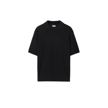 Wool Polo Shirt - Black