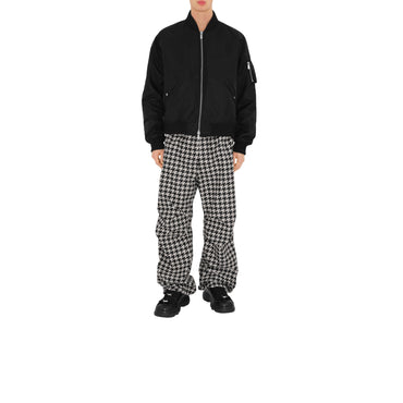 Nylon Bomber Jacket - Black