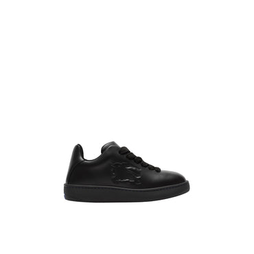 Leather Box Sneakers - Black