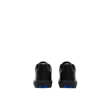 Leather Box Sneakers - Black