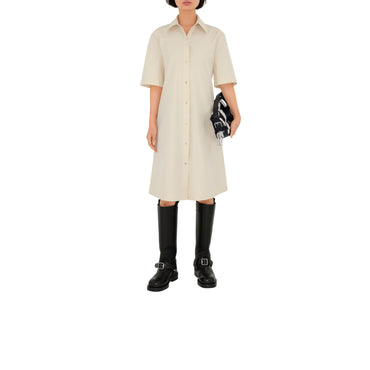 Cotton Blend Shirt Dress - Calico