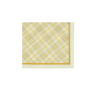 Check Cotton Scarf - Wheat