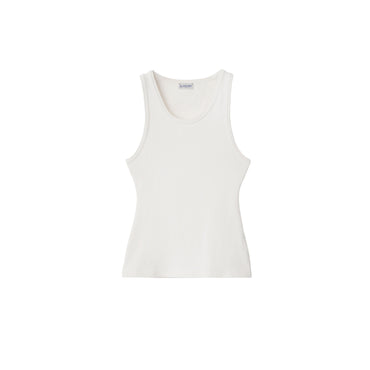 Stretch Cotton Tank Top - Salt