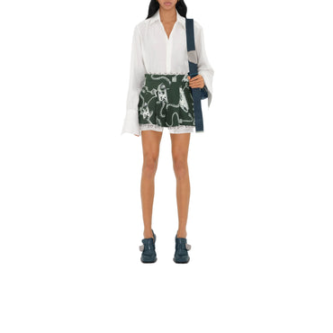 B Silk Shorts - Silver/White