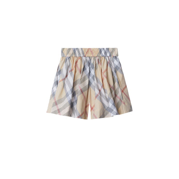 Check Cotton Shorts - Pale Stone Ip Check