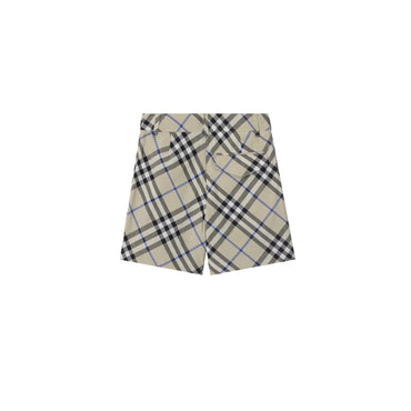 Check Cotton Shorts - Lichen Ip Check