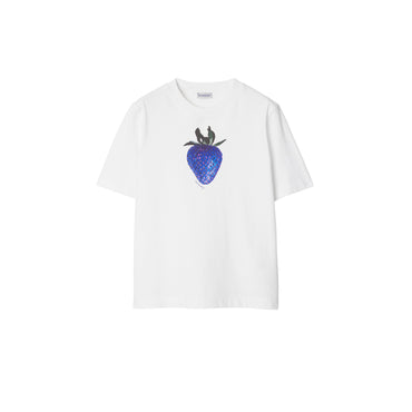 Strawberry Cotton T-shirt - White