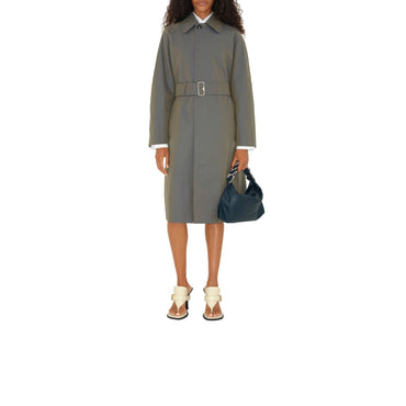 Long Cotton Car Coat - Iron