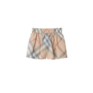 Check Cotton Shorts - Pale Stone Ip Check