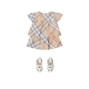 Check Cotton Shorts - Pale Stone Ip Check