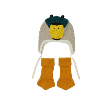 Duck Wool Two-piece Baby Gift Set - Light Grey