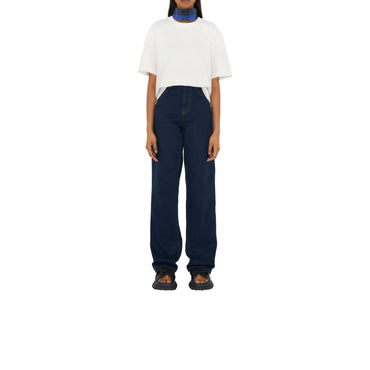 Check Silk Scarf - Bright Navy