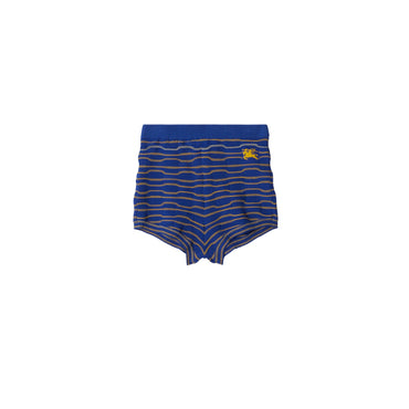 Striped Cotton Blend Shorts - Knight/Sunflower