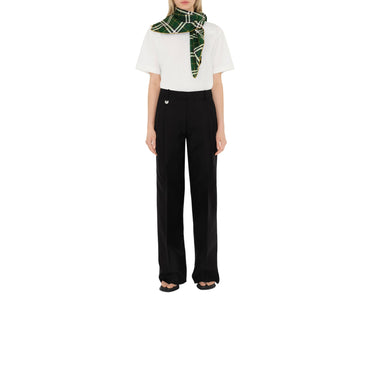 Check Silk Scarf - Dark Fern