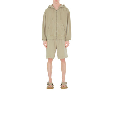 Cotton Blend Shorts - Safari