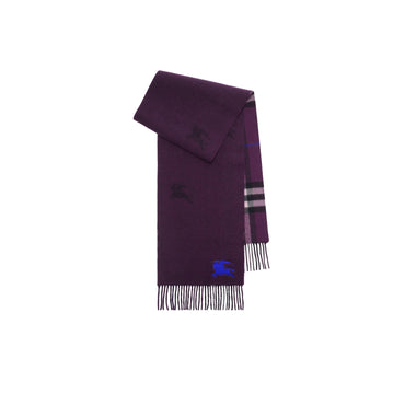 Reversible EKD Check Cashmere Scarf - Pansy